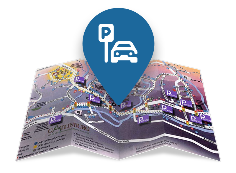 Parking Map Graphic | Gatlinburg Attractions