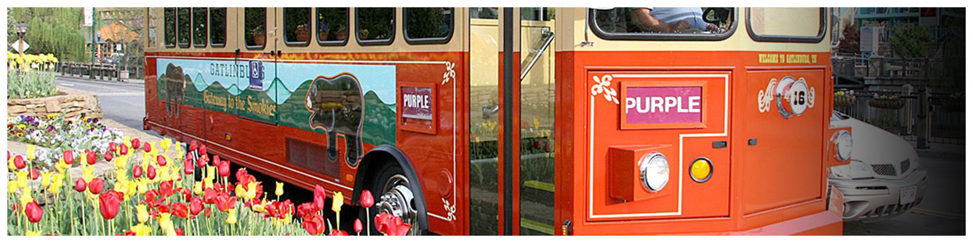 Trolley Routes Map (Header Background) | Gatlinburg Attractions